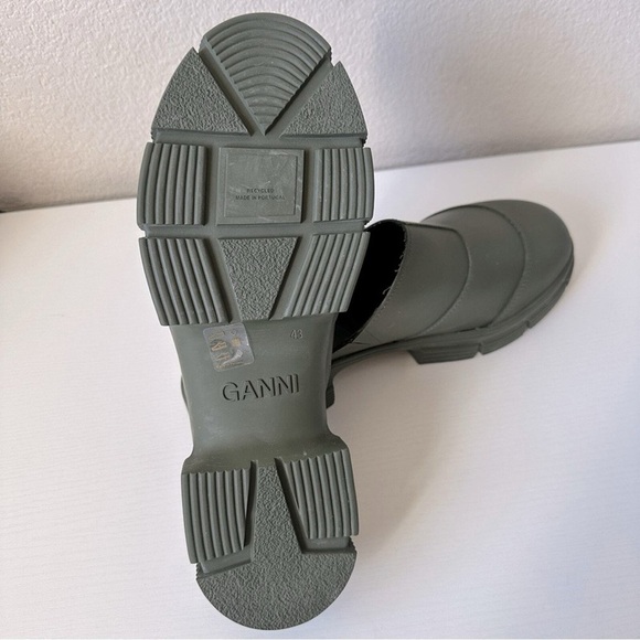 GANNI Recycled Rubber City Mule in Kalamata Green Sz. EU 43 / US 13 - Picture 9 of 13